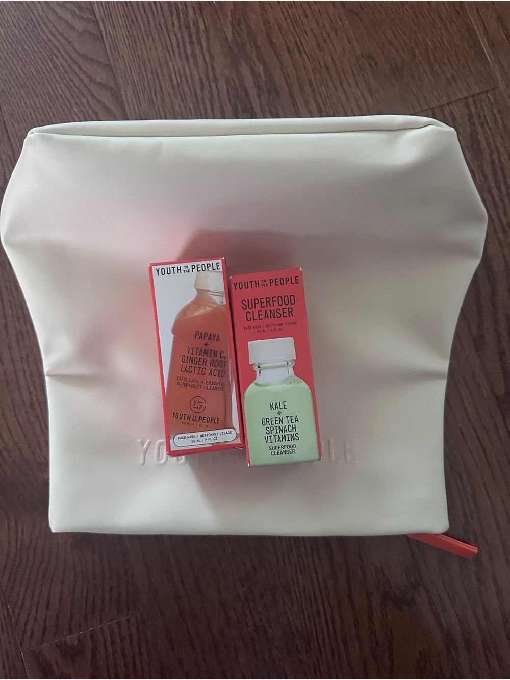 Youth to the people Kale + green tea spinach vitamins cleanser and cute  bag